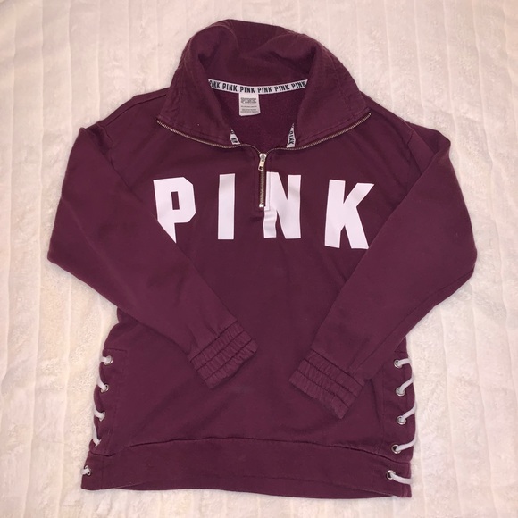 PINK Victoria's Secret Sweaters - Victoria’s Secret PINK Quarter Zip Sweater